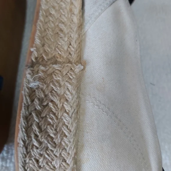 Y2K Keds beige canvas platform espadrilles loafers slip on shoes - Picture 10 of 15